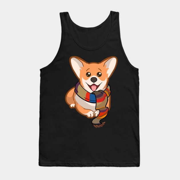 Corgi Who Geek Dog Meme Tank Top by Nirelle